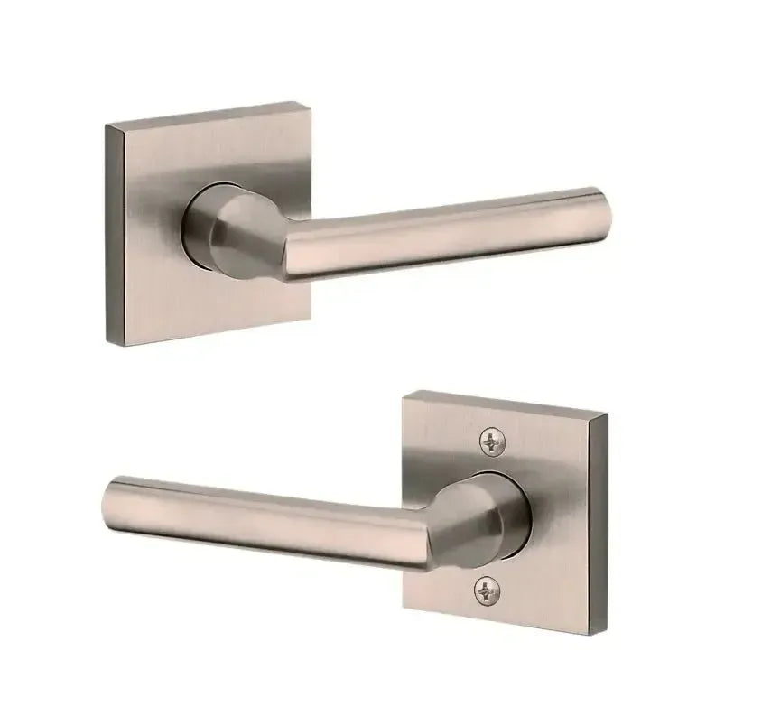 Baldwin ReserveBaldwin Tube Lever with Contemporary Square Rosette in 