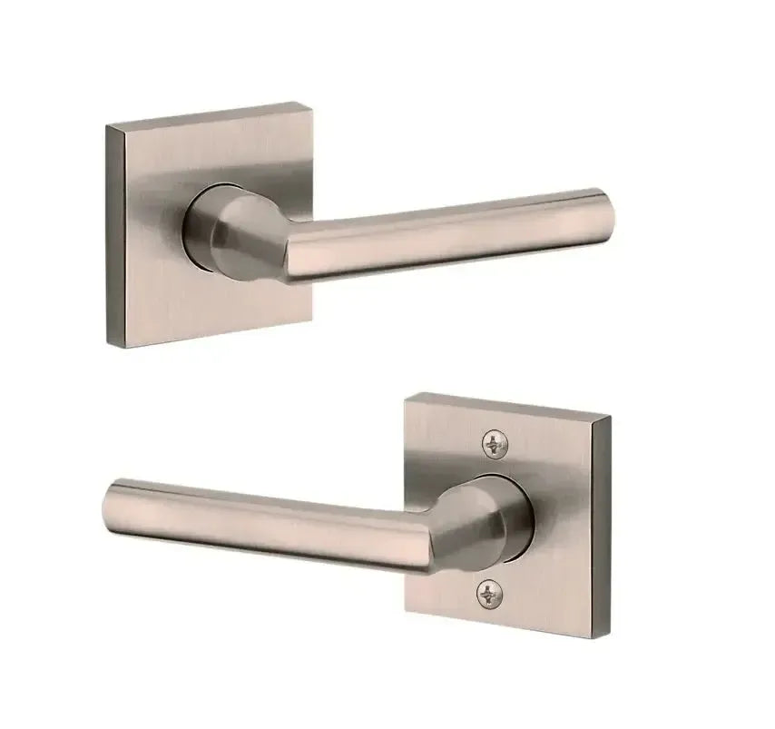 Baldwin ReserveBaldwin Tube Lever with Contemporary Square Rosette in 