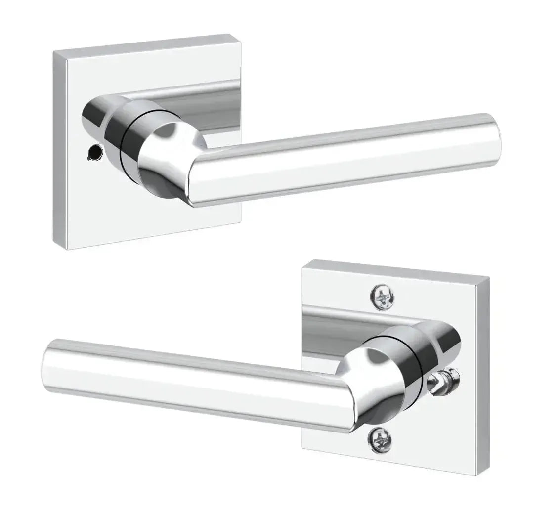 Baldwin ReserveBaldwin Tube Lever with Contemporary Square Rosette in 