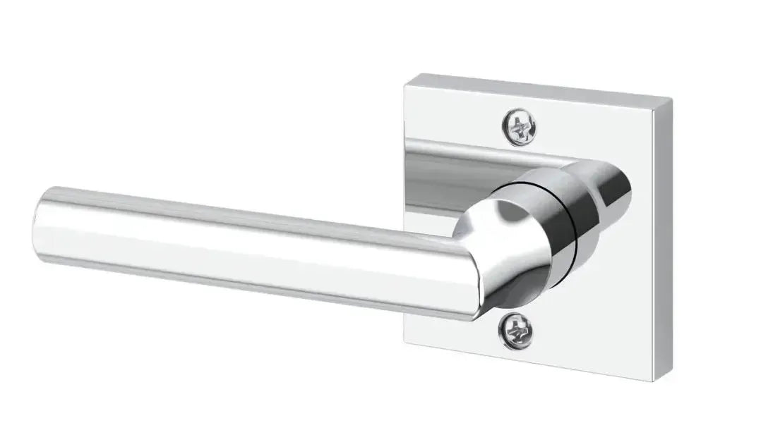 Baldwin ReserveBaldwin Tube Lever with Contemporary Square Rosette in 