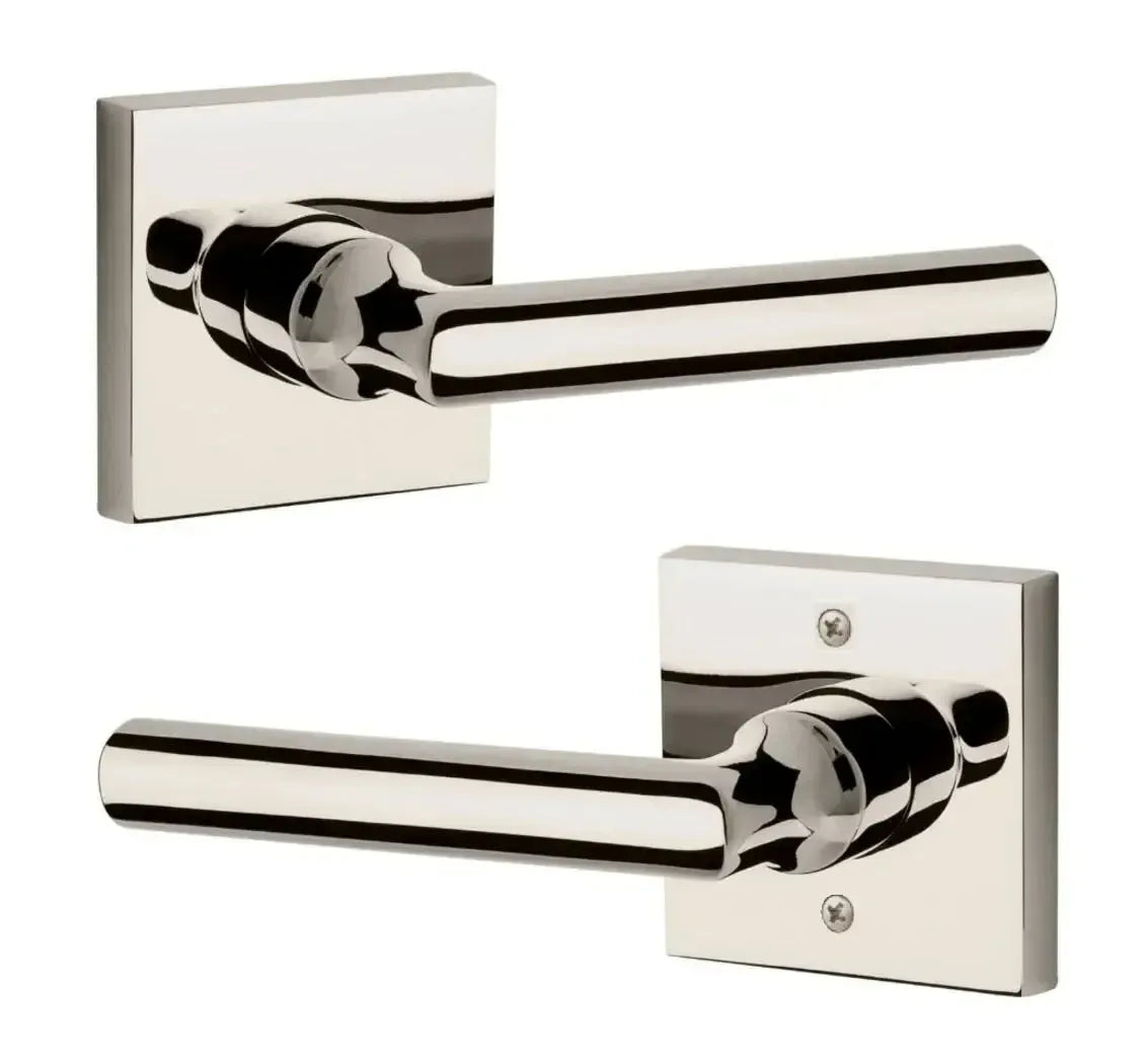 Baldwin ReserveBaldwin Tube Lever with Contemporary Square Rosette in 