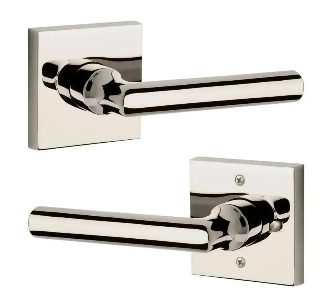 Baldwin ReserveBaldwin Tube Lever with Contemporary Square Rosette in 