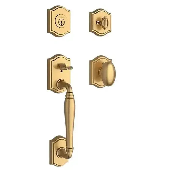 Baldwin ReserveBaldwin Westcliff Handleset with Interior Ellipse Knob with Traditional Arch Rosette in 