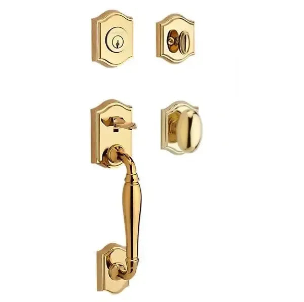 Baldwin ReserveBaldwin Westcliff Handleset with Interior Ellipse Knob with Traditional Arch Rosette in 