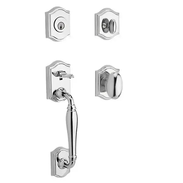 Baldwin ReserveBaldwin Westcliff Handleset with Interior Ellipse Knob with Traditional Arch Rosette in 
