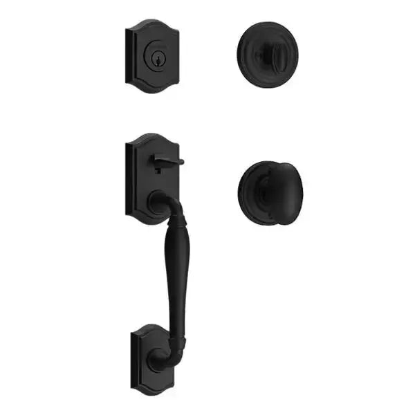 Baldwin ReserveBaldwin Westcliff Handleset with Interior Ellipse Knob with Traditional Round Rosette in 