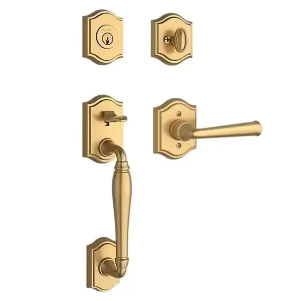 Baldwin ReserveBaldwin Westcliff Handleset with Interior Federal Lever with Traditional Arch Rosette in 