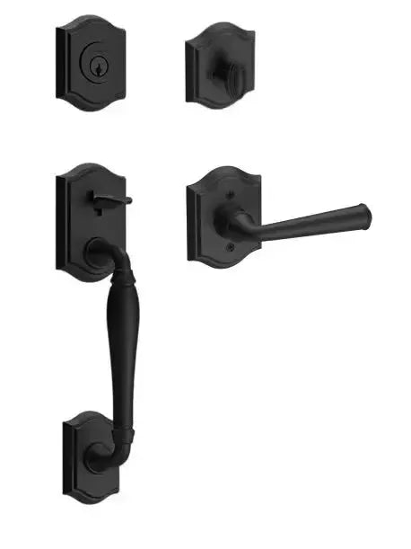 Baldwin ReserveBaldwin Westcliff Handleset with Interior Federal Lever with Traditional Arch Rosette in 