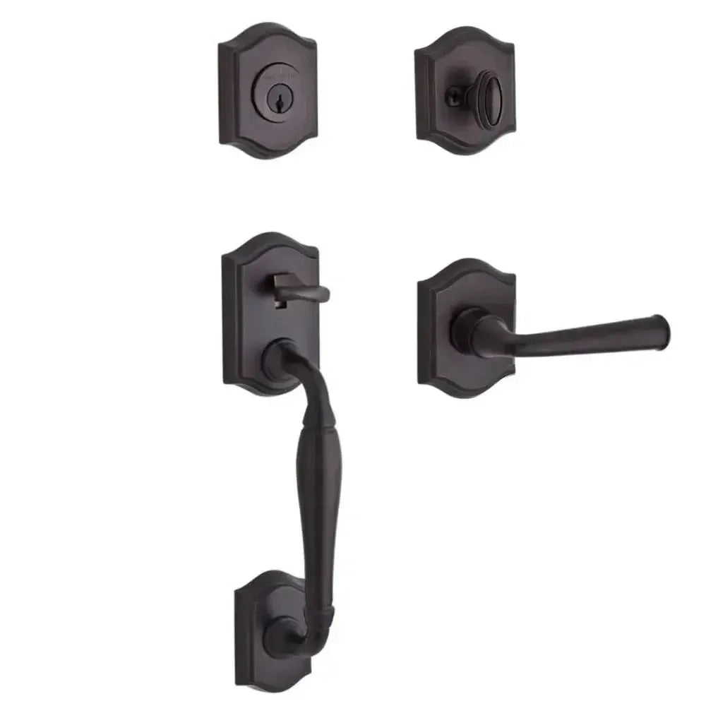 Baldwin ReserveBaldwin Westcliff Handleset with Interior Federal Lever with Traditional Arch Rosette in 