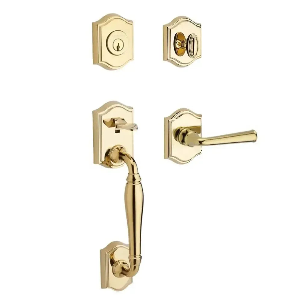 Baldwin ReserveBaldwin Westcliff Handleset with Interior Federal Lever with Traditional Arch Rosette in 