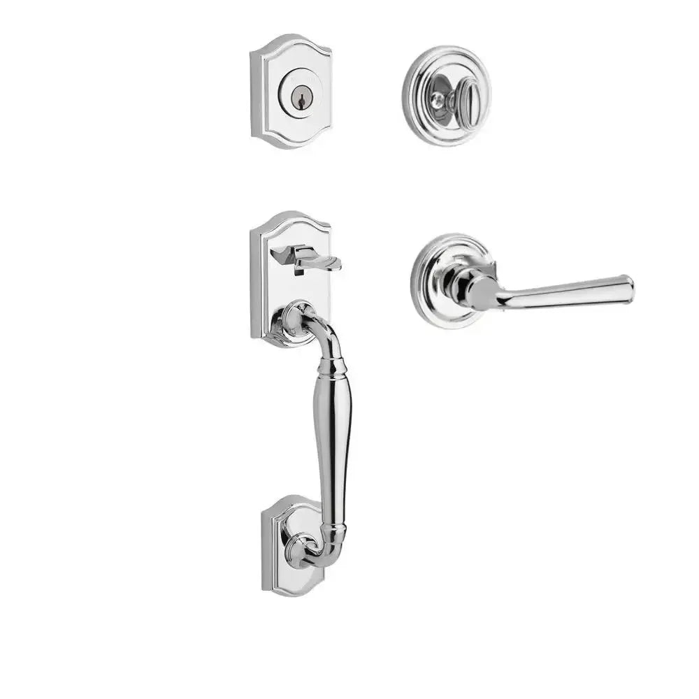 Baldwin ReserveBaldwin Westcliff Handleset with Interior Federal Lever with Traditional Round Rosette in 
