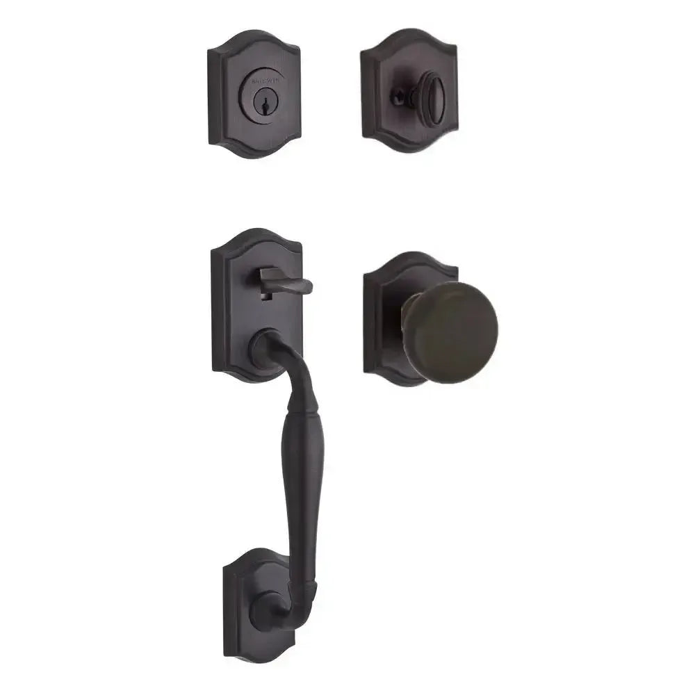 Baldwin ReserveBaldwin Westcliff Handleset with Interior Round Knob with Traditional Arch Rosette in 