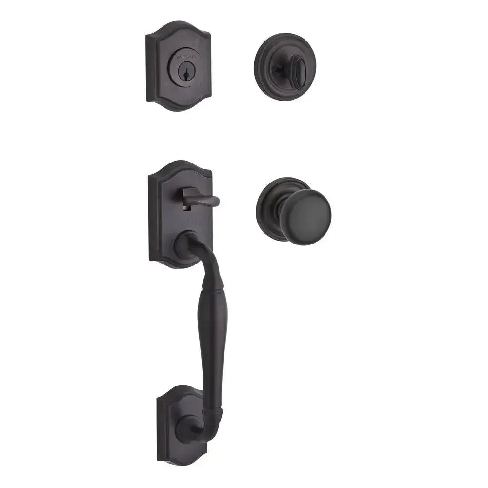 Baldwin ReserveBaldwin Westcliff Handleset with Interior Round Knob with Traditional Round Rosette in 