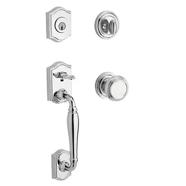 Baldwin ReserveBaldwin Westcliff Handleset with Interior Traditional Knob with Traditional Round Rosette in 