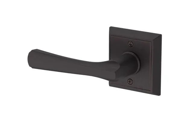Baldwin Wyndcliff Lever with Chamfered Square Rosette in Venetian Bronze finish