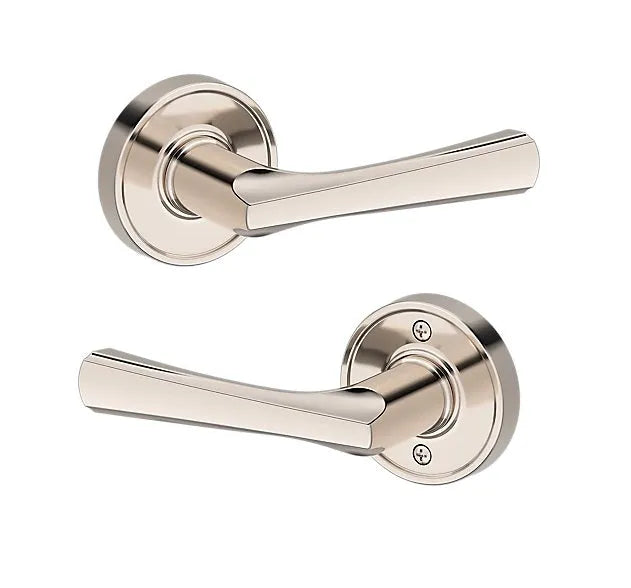 Baldwin Wyndcliff Lever with Recessed Round Rosette in Lifetime Polished Nickel finish