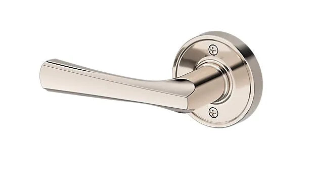 Baldwin Wyndcliff Lever with Recessed Round Rosette in Lifetime Polished Nickel finish