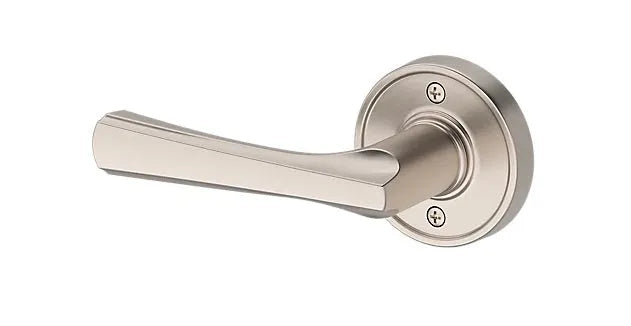 Baldwin Wyndcliff Lever with Recessed Round Rosette in Lifetime Satin Nickel finish