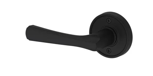 Baldwin Wyndcliff Lever with Recessed Round Rosette in Satin Black finish