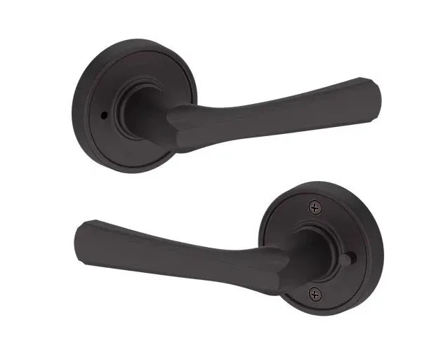 Baldwin Wyndcliff Lever with Recessed Round Rosette in Venetian Bronze finish