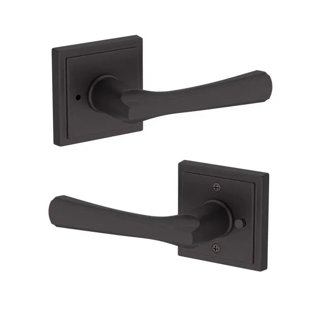 Baldwin Wyndcliff Lever with Stepped Square Rosette in Venetian Bronze finish