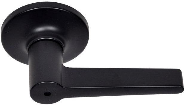 Better Home Products Dillon Beach Push Button Privacy Lever in Black finish
