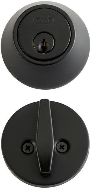 Better Home Products Grade 2 Commercial Single Cylinder Deadbolt in Black finish