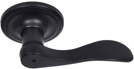 Better Home Products Lombard Privacy Lever in Black finish