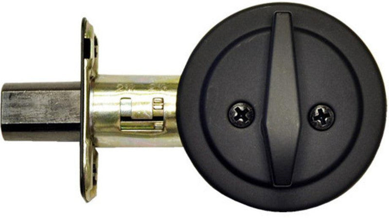 Better Home Products One-Sided Deadbolt in Black finish