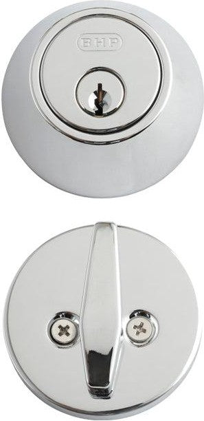 Better Home Products Grade 2 Commercial Single Cylinder Deadbolt in Chrome finish