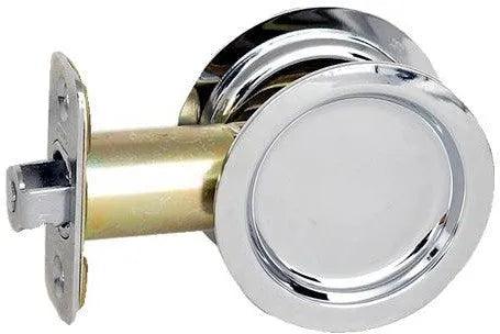 Better Home Products Round Bore Pocket Door Passage in Chrome finish