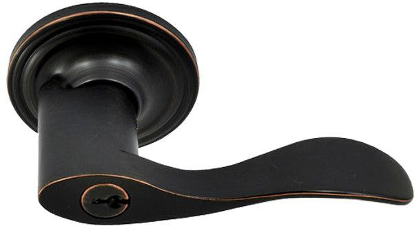 Better Home Products Lombard Entry Lever in Dark Bronze finish
