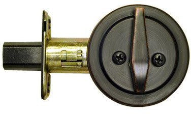 Better Home Products One-Sided Deadbolt in Dark Bronze finish