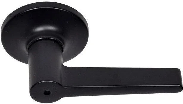 Better Home Products Dillon Beach Push Button Privacy Lever in Black finish