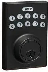 Better Home Products Electronic Deadbolt with Square Plate Black