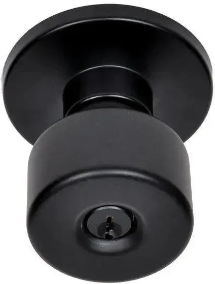 Better Home Products Mission Bell Entry Knob in Black finish