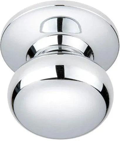 Better Home Products Noe Valley Mushroom Handleset Trim Knob in Chrome finish
