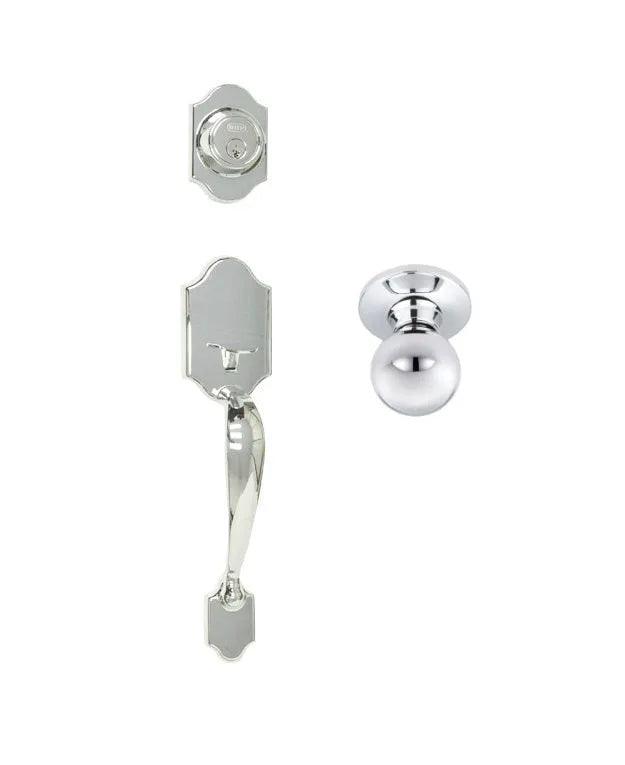 Better Home Products Ocean Beach Handleset with Ball Knob Interior Chrome