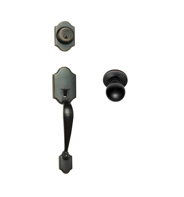 Better Home Products Ocean Beach Handleset with Ball Knob Interior Dark Bronze