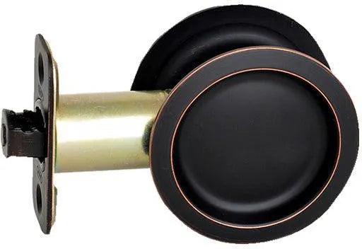Better Home Products Round Bore Pocket Door Passage in Dark Bronze finish