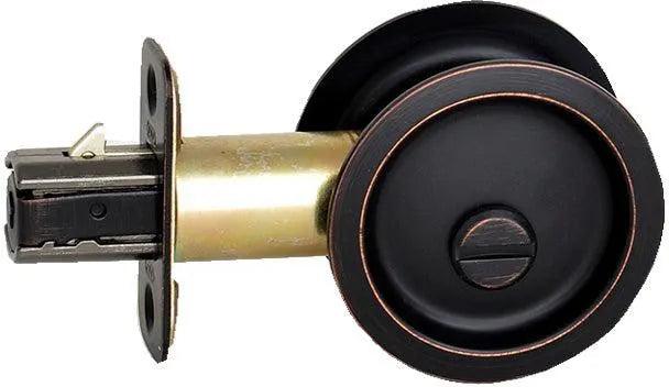 Better Home Products Round Bore Pocket Door Privacy in Dark Bronze finish
