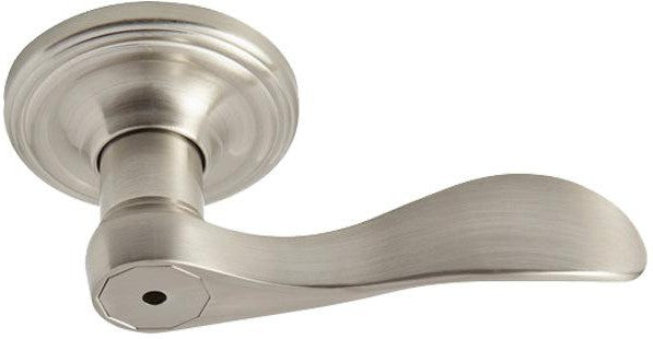 Better Home Products Lombard Privacy Lever in Satin Nickel finish