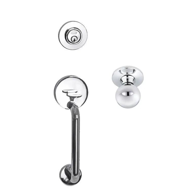 Better Home Products Skyline Handleset with Ball Knob Interior in Chrome finish