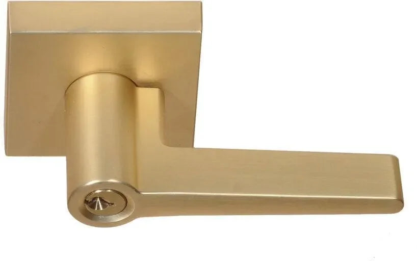 The Better Home Products Tiburon Entry Lever in Satin Brass finish