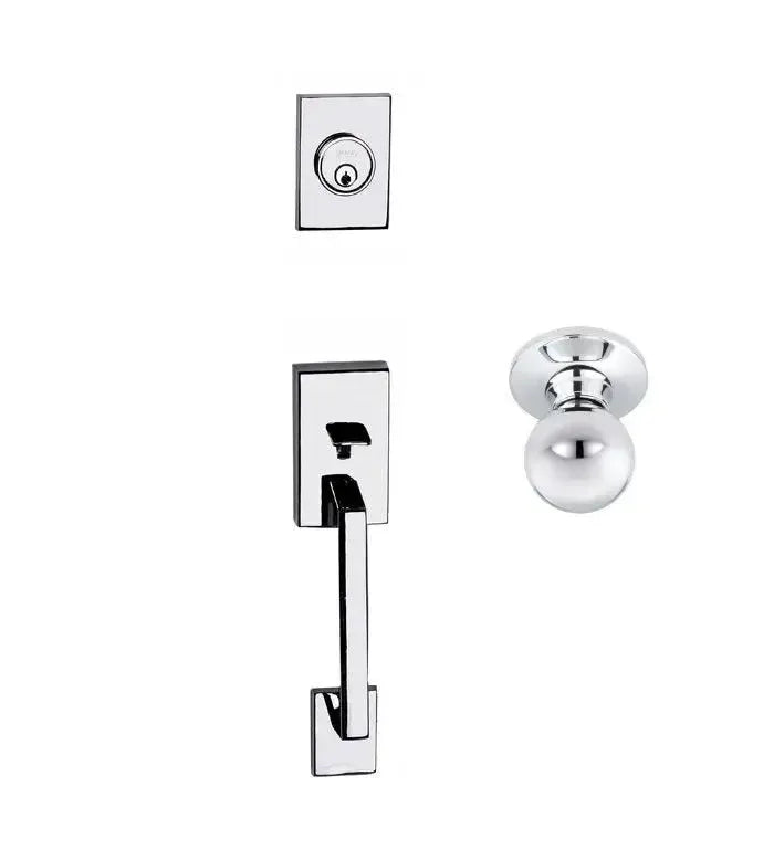 Better Home Products Tiburon Handleset with Ball Knob Interior in Chrome finish