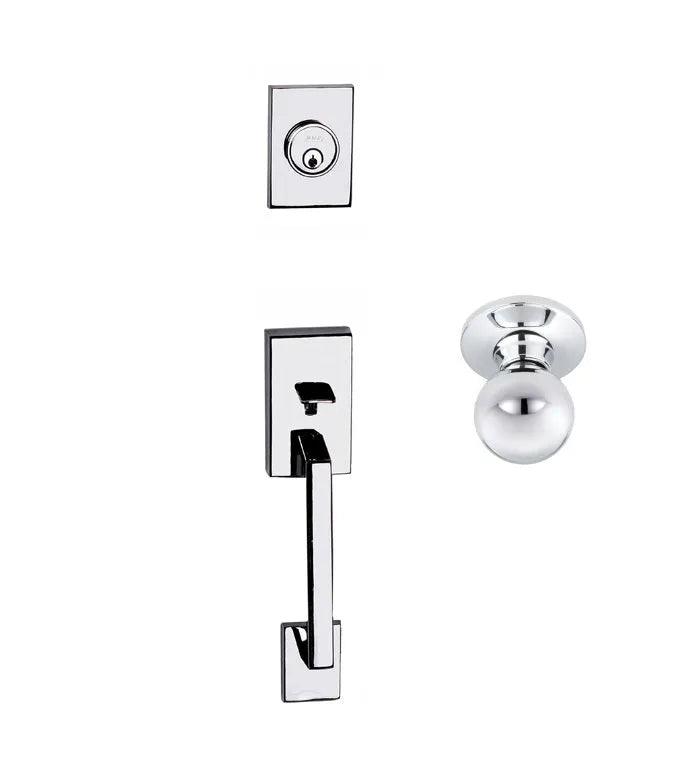 Better Home Products Tiburon Handleset with Ball Knob Interior in Chrome finish