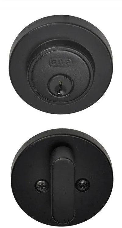 Better Home Products UL Low Profile Single Cylinder Deadbolt in Black finish