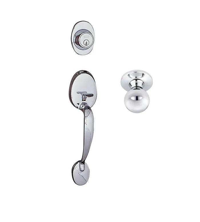 Better Home Products Van Ness Handleset with Ball Knob Interior in Chrome finish