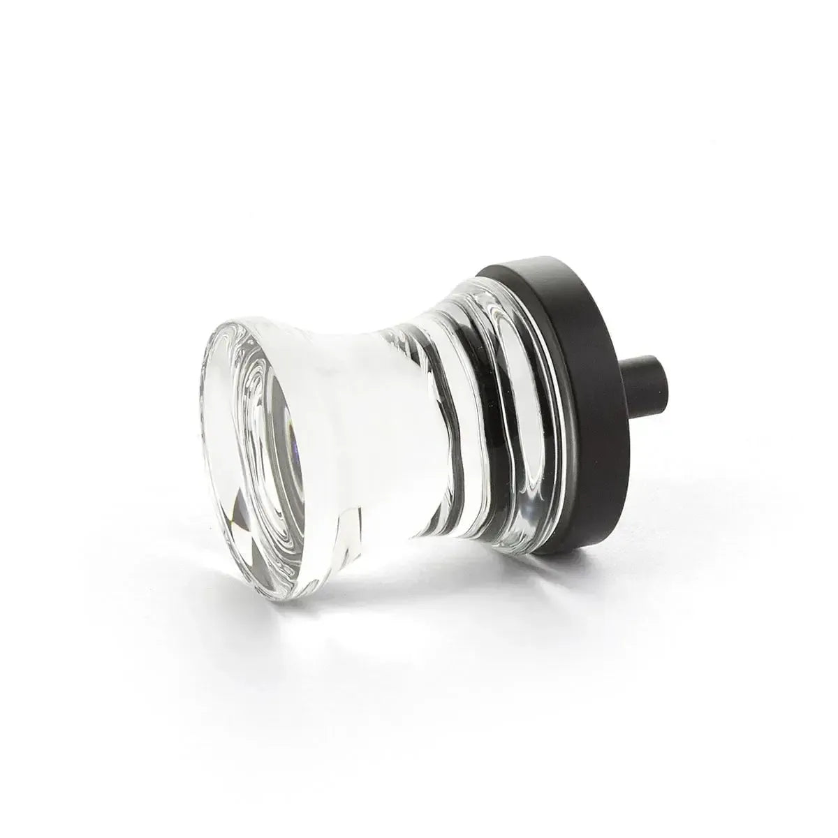 The Schaub City Lights Concave Glass Knob in Oil Rubbed Bronze finish.