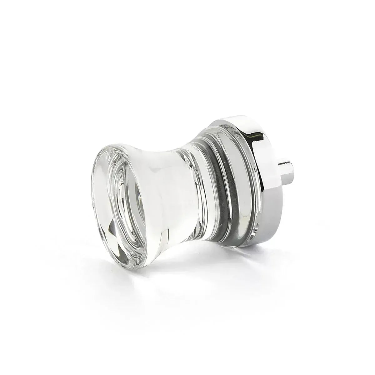 City Lights Concave Glass Knob Polished Chrome
